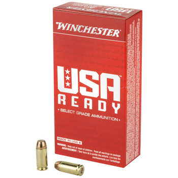 Winchester USA Ready Standard Velocity Centerfire Ammunition, 40 Smith & Wesson, Full Metal Jacketed, 165 Grain - 50 Cartridge Box ( 50 / 1 )