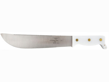 Case 12019 Astronaut M-1 Commemorative 11.75" Fixed Machete Plain/Saw As-Ground High Carbon Steel Blade/Smooth White Synthetic Handle