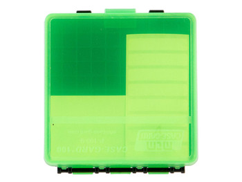 MTM Case-Gard P100916T Case-Gard P-100 Multi-Caliber Handgun Clear Green Polypropylene 100rd