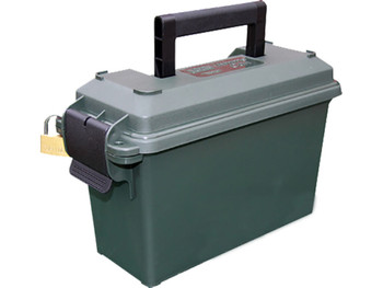 MTM Case-Gard AC30T11 Ammo Can Tall 30Cal Handgun Forest Green Polypropylene