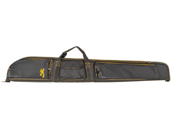 Browning 1419559902 Black & Gold Shotgun Case Black w/Buck Mark Logo 600D Polyester Ripstop 54
