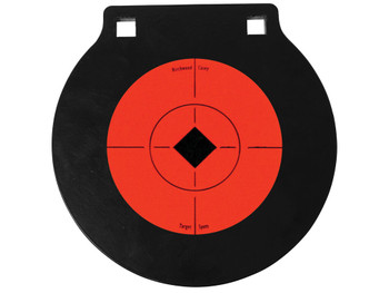 Birchwood Casey 47608 World of Targets Double Hole 6" Black/Orange AR500 Steel Circle w/Crosshair & Diamond Hanging
