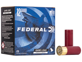 Federal H1234 Game-Shok Heavy Field 12Gauge 2.75" 1 1/8oz 4Shot 25 Per Box/10 Case