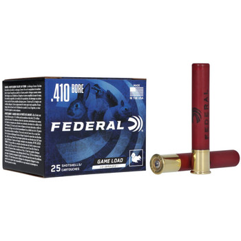 Federal Game Load 410 Bore Shotshell Ammunition, 3 Inch, 1135 FPS, 11/16 Ounce, #5 Shot - 25 Cartridge Box ( 25 / 1 )