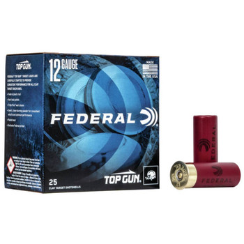 Federal Top Gun 12 Gauge Shotshell Ammunition, 2 3/4 Inch, 1200 FPS, 1 1/8 Ounce, #7 1/2 Shot - 25 Cartridge Box ( 25 / 1 )