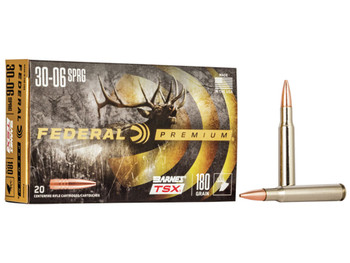 Federal P3006AE Premium 30-06Springfield 180gr Barnes TSX 20 Per Box/10 Case