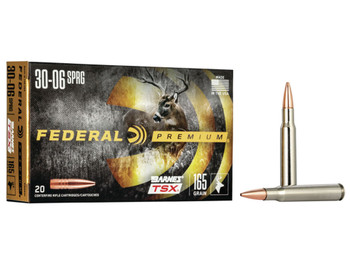 Federal P3006AF Premium 30-06Springfield 165gr Barnes TSX 20 Per Box/10 Case
