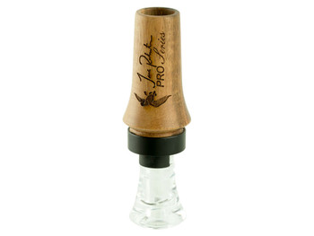 Duck Commander DCPROTW Jase Pro Series Double Reed Mallard Hen Sounds Attracts Ducks Natural Tigerwood