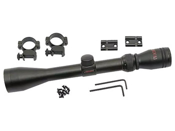Traditions A1171 Muzzleloader Scope Pack 3-9x 40mm Duplex Reticle Matte Black Includes Medium Rings & 2 Piece Base