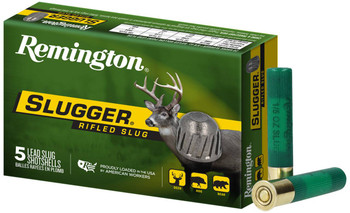 Remington Slugger Rifled Slugs 410 Bore Shotshell Ammunition, 2 1/2 in, 1760 fps, 1 1/2 oz, Slug - 5 Cartridge Box ( 5 / 1 )