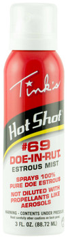 Tinks W5310 69 Hot Shot Deer Attractant Doe In Estrus Scent 3 oz Aerosol UPC: 049818212199 Tinks W5310 69 Hot Shot Deer Attractant Doe In Estrus Scent 3 oz Aerosol UPC: 049818212199