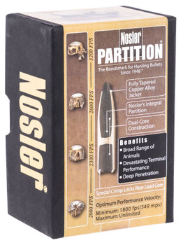 Nosler 16322 Partition  270 Win .277 130 gr Partition Spitzer 50 Per Box UPC: 054041163224