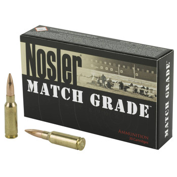 Nosler Match Grade Hyper Velocity Centerfire Ammunition, 6.5mm Grendel, Custom Competition Hollow Point Boat Tail, 123 Grain - 20 Cartridge Box ( 20 / 1 )