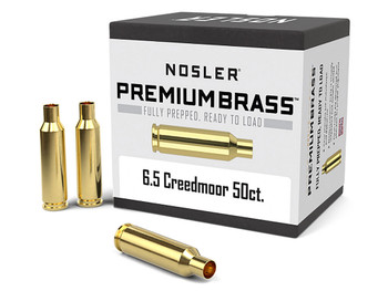 Nosler 44824 Premium Brass Unprimed Cases 6.5Creedmoor Rifle Brass 50/Box