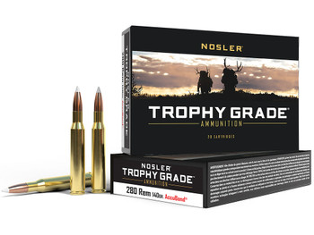 Nosler 48545 Trophy Grade 280Rem 140gr Nosler AccuBond 20 Per Box/10 Case