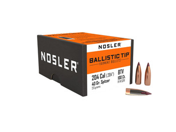 Nosler 52111 Ballistic Tip 204Ruger 40gr Spitzer 100/Box