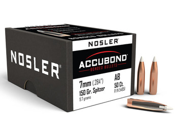 Nosler 54951 AccuBond 7mm 150gr Spitzer Point 50/Box