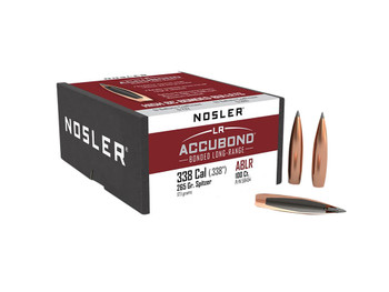 Nosler 58454 AccuBond Long Range 338Cal 265gr Spitzer Point Boat Tail 100/Box