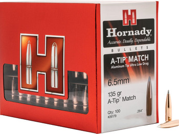 Hornady 26179 A-Tip Match 6.5 Creedmoor .264 135 gr A Tip Match 100 Per Box/ 10 Case