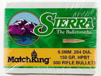 Sierra 1755C MatchKing 6.5Creedmoor 150gr Hollow Point Boat Tail 500/Box