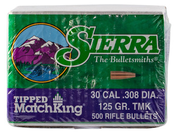 Sierra 7725C Tipped MatchKing 30Cal 125gr Tipped MatchKing 500/Box