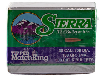Sierra 7768C Tipped MatchKing 30Cal 168gr Tipped MatchKing 500/Box