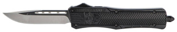 CobraTec Knives MBCTK1MDNS CTK1  Medium 3 OTF Drop Point Plain D2 Steel BladeBlack Aluminum Handle Features Glass Breaker Includes Side Button UPC: 099654023282