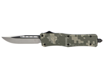 CobraTec Knives MADCCTK1MDNS CTK-1 Medium 3" OTF Drop Point Plain D2 Steel Blade/Army DigiCamo Aluminum Handle Features Glass Breaker Includes Pocket Clip