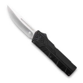 CobraTec Knives BCTLWDNS Lightweight  3.25 OTF Drop Point Plain D2 Steel BladeBlack Aluminum Handle Includes Pocket Clip UPC: 099654026016