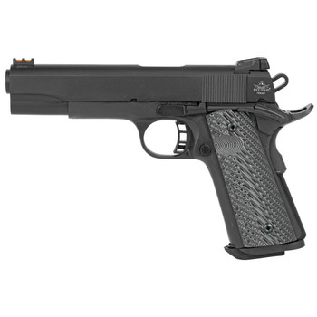 Rock Island 51719 Rock Ultra FS 40 SW Caliber with 5 Barrel 81 Capacity Overall Black Parkerized Finish Steel Beavertail Frame Serrated Slide  BlackGray G10 Grip UPC: 4806015517191
