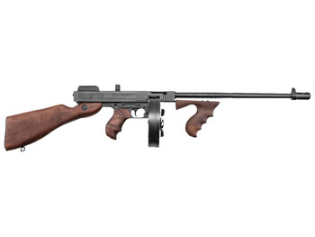 Thompson T1D 1927A-1 Deluxe 45 ACP Caliber with 16.50" Barrel, 10+1 Capacity (Drum), Blued Metal Finish, American Walnut Stock Wood Grip Right Hand