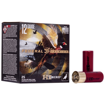 Federal Hi-Bird 12 Gauge Shotshell Ammunition, 2 3/4 Inch, 1330 FPS, 1 1/4 Ounce, #7 1/2 Shot - 25 Cartridge Box ( 25 / 1 )