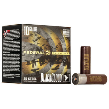 Federal Black Cloud 10 Gauge Shotshell Ammunition, 3 1/2 Inch, 1375 FPS, 1 5/8 Ounce, #2 Shot - 25 Cartridge Box ( 25 / 1 )