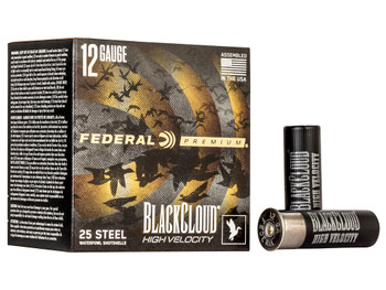 Federal PWBXH1433 Black Cloud FS High Velocity 12Gauge 3" 1 1/8oz 3Shot 25 Per Box/10 Case