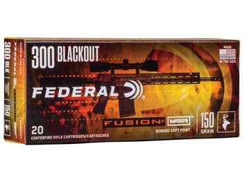Federal F300BMSR2 Fusion MSR 300Blackout 150gr Bonded Soft Point 20 Per Box/10 Case