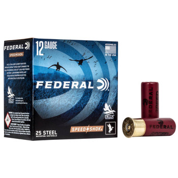 Federal Speed-Shok 12 Gauge Shotshell Ammunition, 2 3/4 Inch, 1500 FPS, 1 1/8 Ounce, #4 Shot - 25 Cartridge Box ( 25 / 1 )