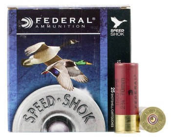 Federal Speed-Shok 12 Gauge Shotshell Ammunition, 2 3/4 Inch, 1500 FPS, 1 1/8 Ounce, #4 Shot - 25 Cartridge Box ( 25 / 1 )