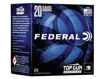 Federal TGS22475 Top Gun 20Gauge 2.75" 7/8oz 7.5Shot 25 Per Box/10 Case