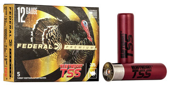 Federal Heavyweight TSS 12 Gauge Shotshell Ammunition, 2 3/4 Inch, 1000 FPS, 2 1/2 Ounce, #9 Shot - 5 Cartridge Box ( 5 / 1 )