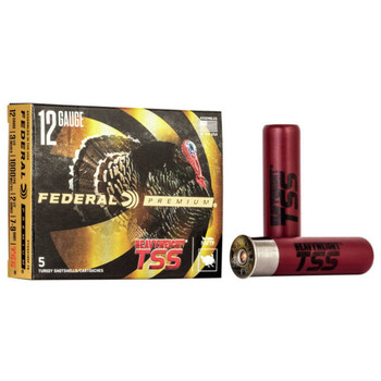 Federal Heavyweight TSS 12 Gauge Shotshell Ammunition, 2 3/4 Inch, 1000 FPS, 2 1/2 Ounce, #9 Shot - 5 Cartridge Box ( 5 / 1 )