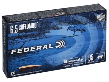 Federal V65CRDVM95 Varmint & Predator 6.5Creedmoor 95gr Hornady V-Max 20 Per Box/10 Case