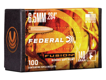 Federal FB264F2 Fusion Component 6.5 Creedmoor .264 140 gr Fusion Soft Point 100 Per Box/ 4 Case