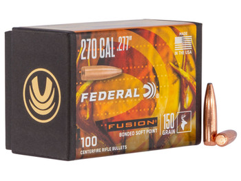 Federal FB277F4 Fusion Component 270 Win .277 150 gr Fusion Soft Point 100 Per Box/ 4 Case