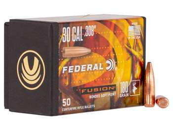 Federal FB308F4 Fusion Component 30 Cal .308 180 gr Fusion Soft Point 50 Per Box/ 4 Case