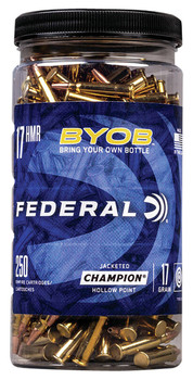 Federal BYOB Hyper Velocity Rimfire Ammunition, 17 HMR, Jacketed Hollow Point, 17 Grain - 250 Cartridge Jar ( 250 / 1 )