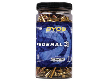 Federal 770BTL250 Champion Training BYOB 17HMR 17gr Speer TNT Jacketed Hollow Point 250 Per Box/8 Case