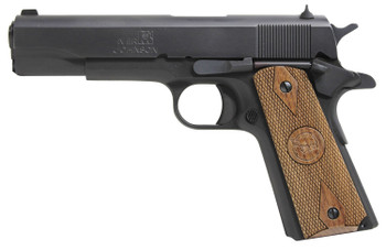 Iver Johnson Arms 1911A19 1911 A1 Government 70 Series 9mm Luger 5 91 Blued Walnut Grip UPC: 610696740700