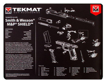 TEKMAT ULTRA PSTL MAT S&W SHIELD BLK UPC: 612409971333