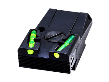 HiViz MKAD211 Adjustable Rear Sight Ruger MK i, II, III & IV Green Fiber Optic