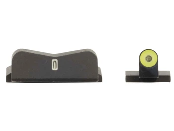 XS Sights SW0029S5Y DXT2 Big Dot Night Sights- Smith and Wesson Black | Green Tritium Yellow Outline Front Sight Green Tritium White Outline Bar Rear Sight